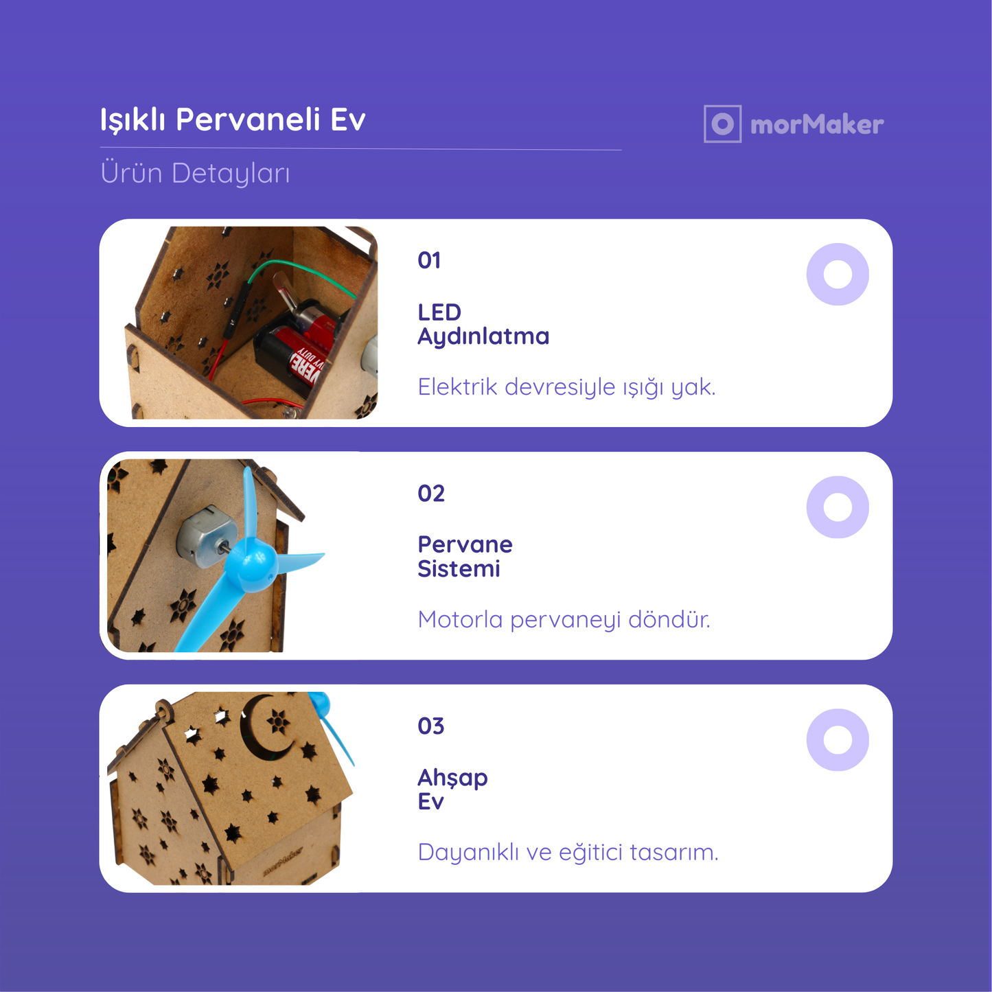 Işıklı Pervaneli Ev Maketi