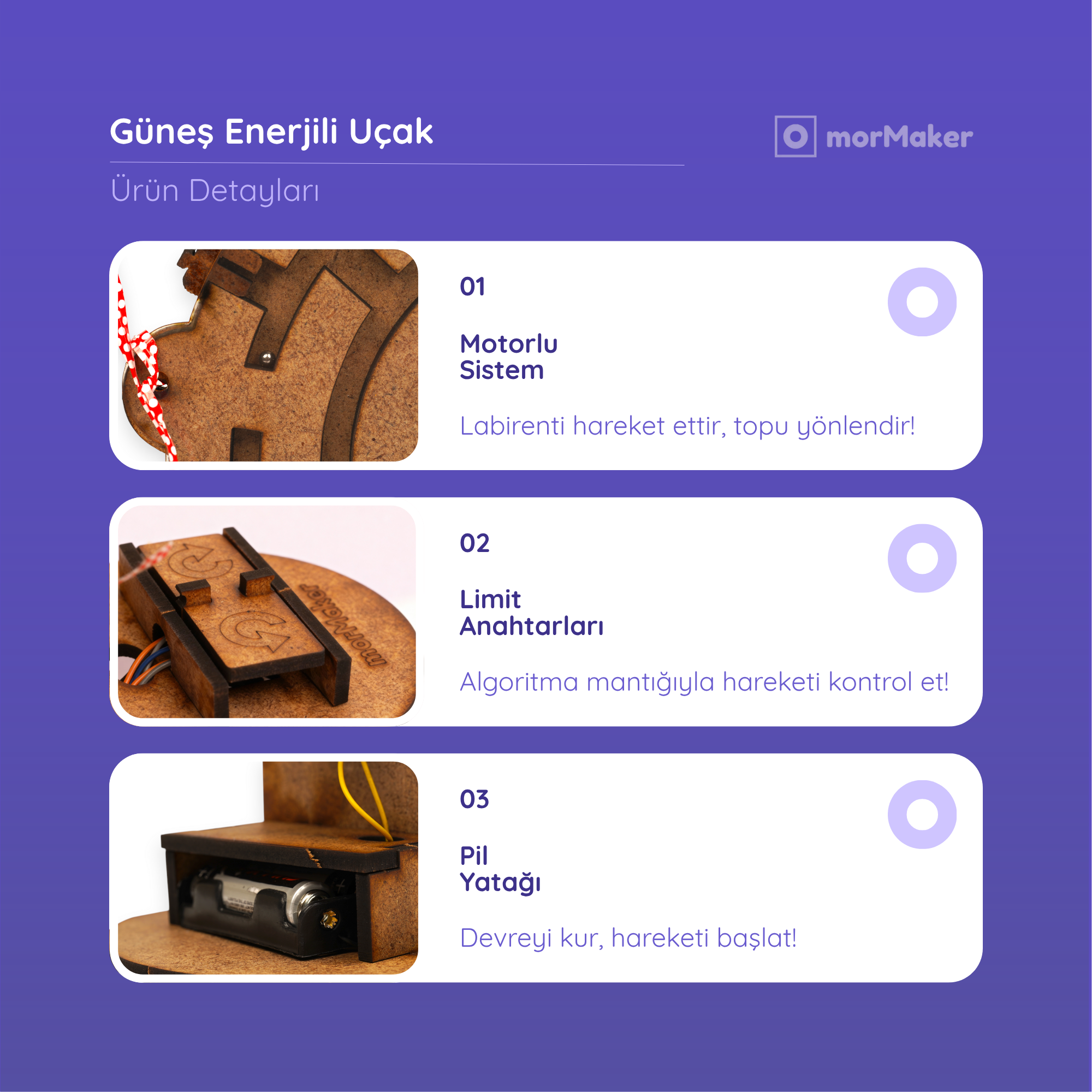 Labirent Robot Eğitici Kendin Yap Ahşap Oyuncak Hareketli STEM-A Eğitim Seti | Algoritma Oyunu