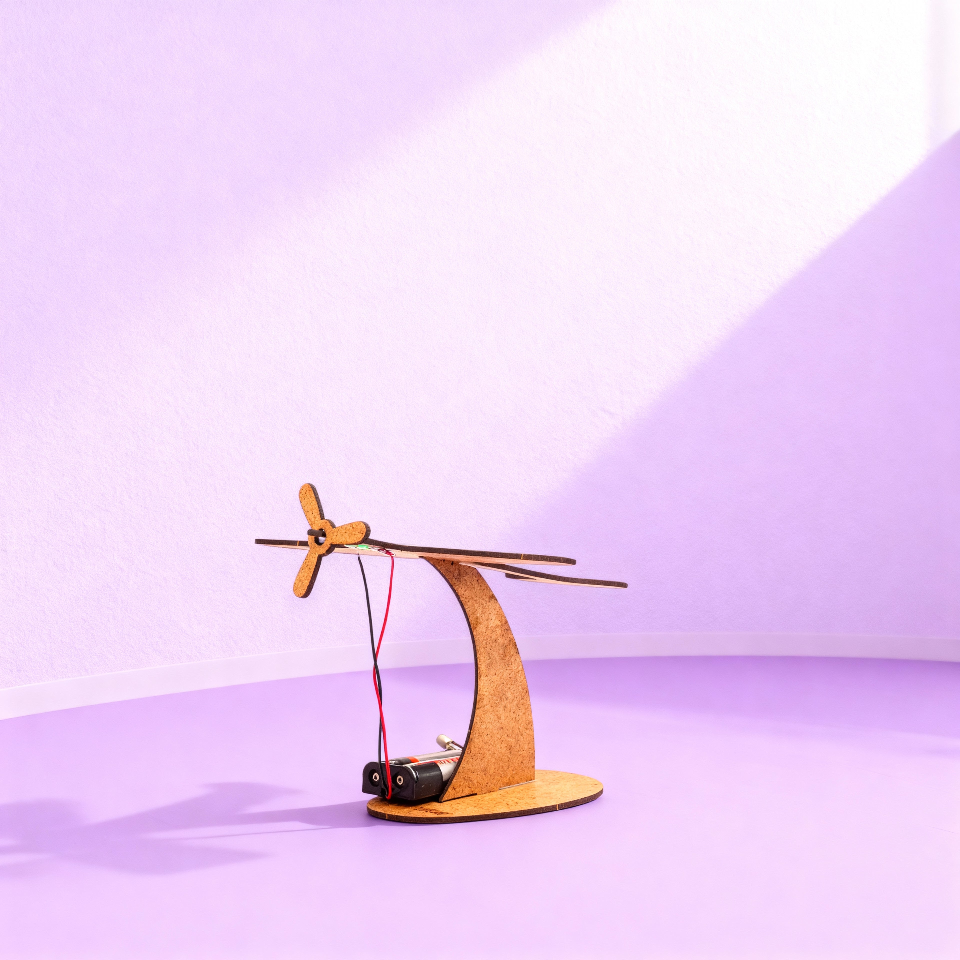 Uçak Masa Lambası Kendin Yap Ahşap Oyuncak STEM-A Eğitim Seti