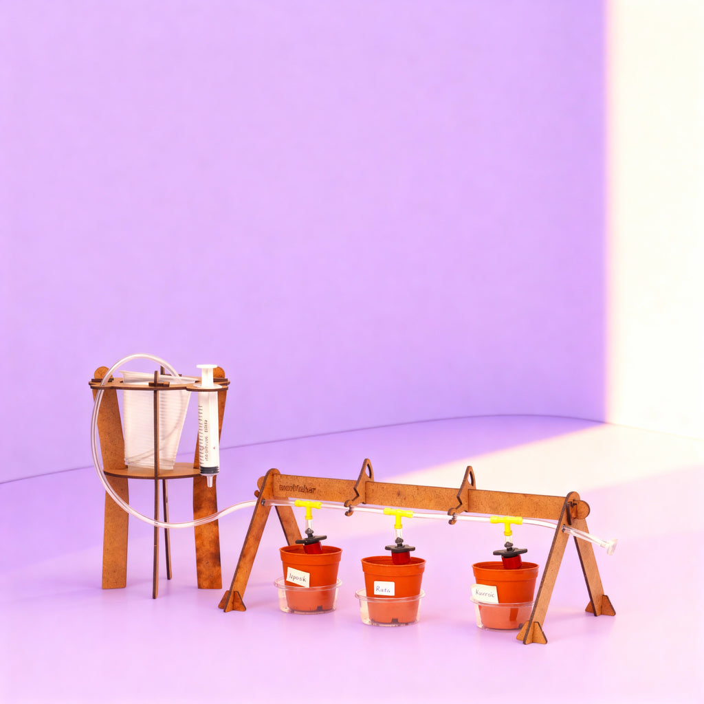 Çiftçilik Seti | Kendin Yap Ahşap STEM-A Eğitim Seti | Damla Sulama Sistemiyle Kendi Bahçeni Kur!