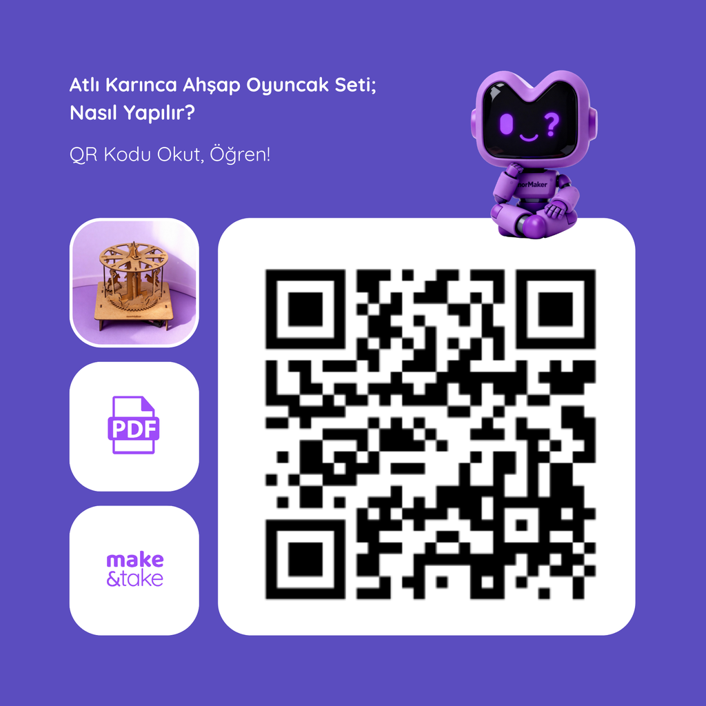 Atlıkarınca Sistemi | Kendin Yap Ahşap Oyuncak | STEM-A Eğitim Seti |
