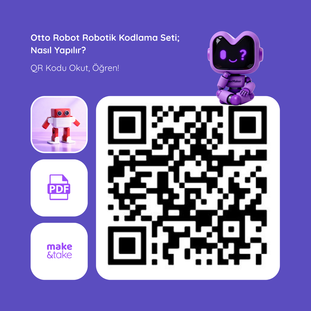OTTO Robot Kollu Kendin Yap Robotik Kodlama Seti - Tam Set
