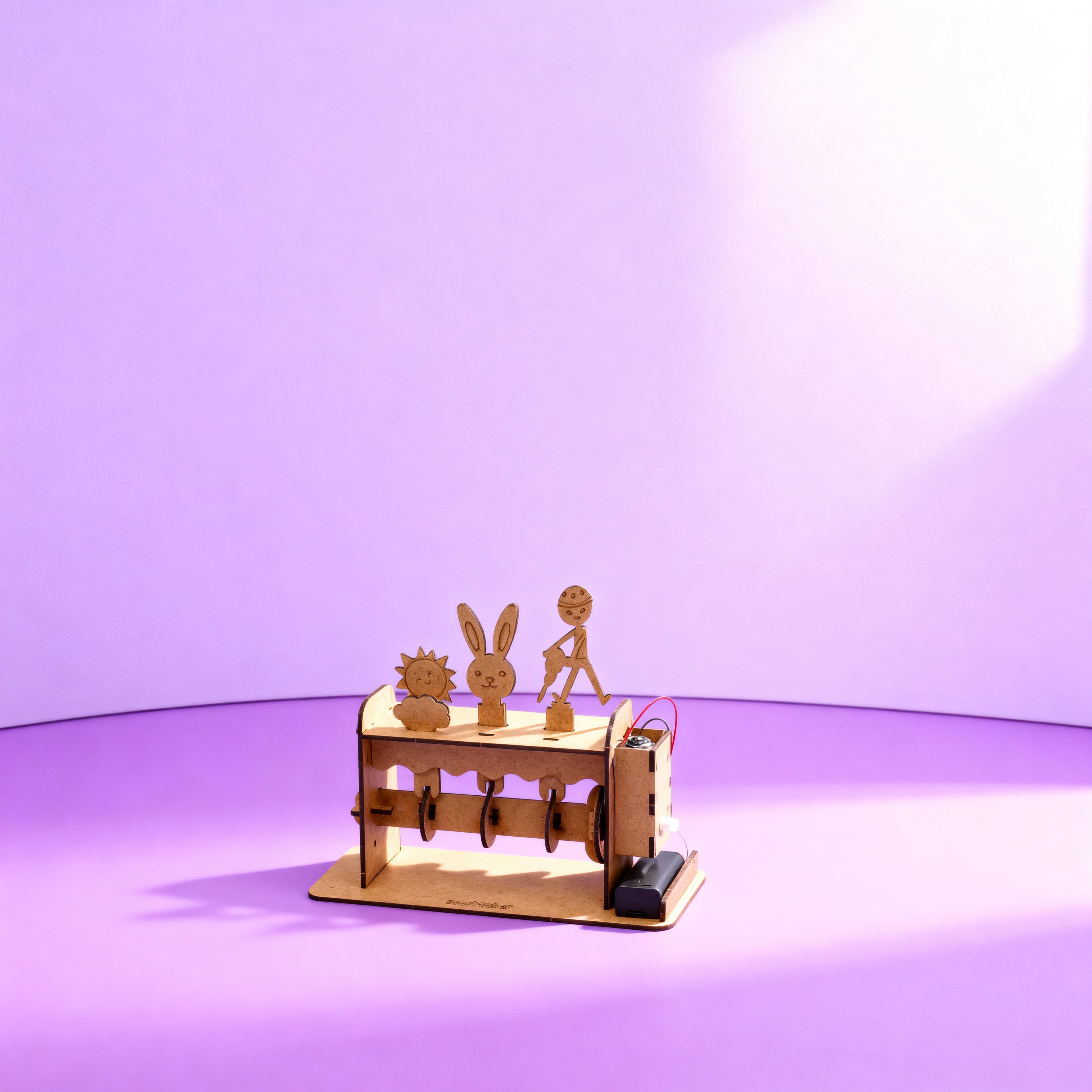 Hareketli Otomata Mekanizması | Ahşap Mühendislik Seti | Kendin Yap Ahşap Oyuncak | STEM-A Eğitim Seti