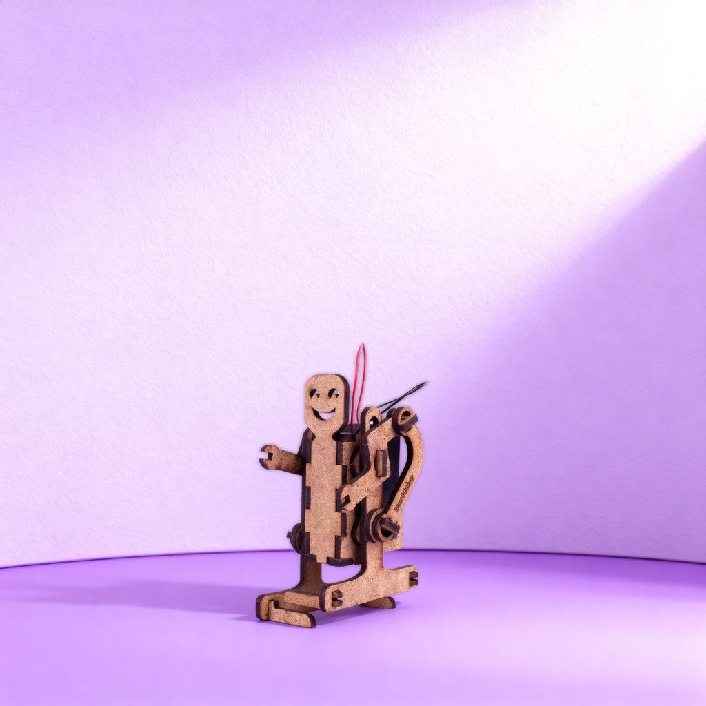 Yürüyen Robot DC Motorlu Ahşap Oyuncak STEM-A Eğitim Seti