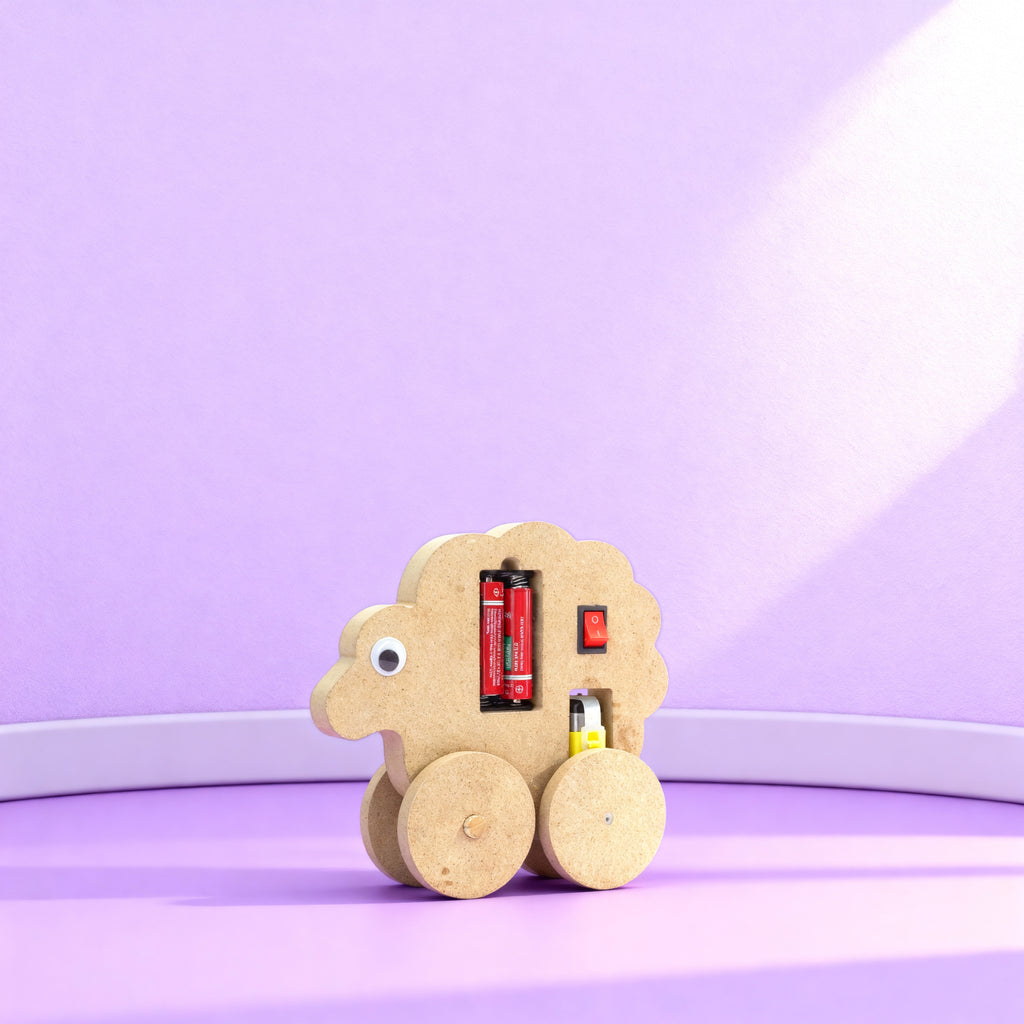 Kuzu Robot kuzuBot DC Motorlu Ahşap Oyuncak STEM-A Eğitim Seti