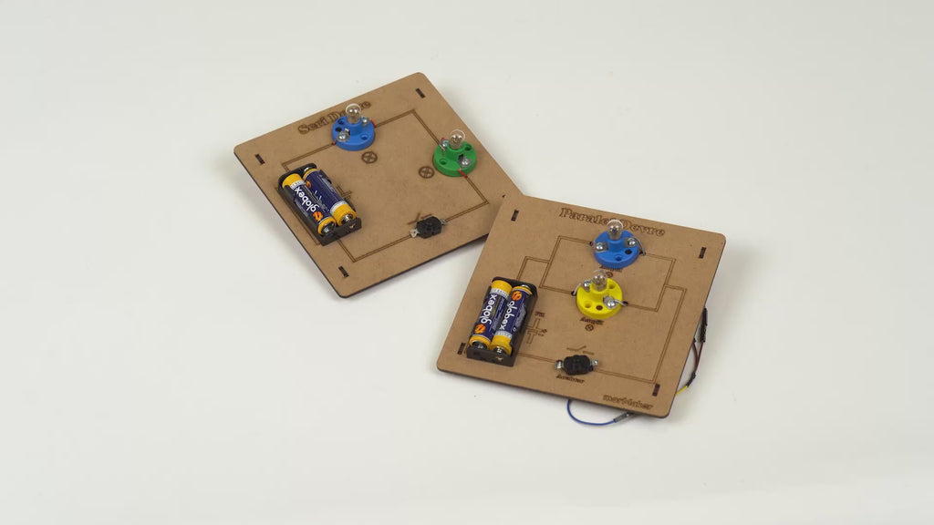 Devre Seti Paralel ve Seri | Elektronik Devre Seti | Kendin Yap Ahşap Oyuncak | STEM-A Eğitim Seti