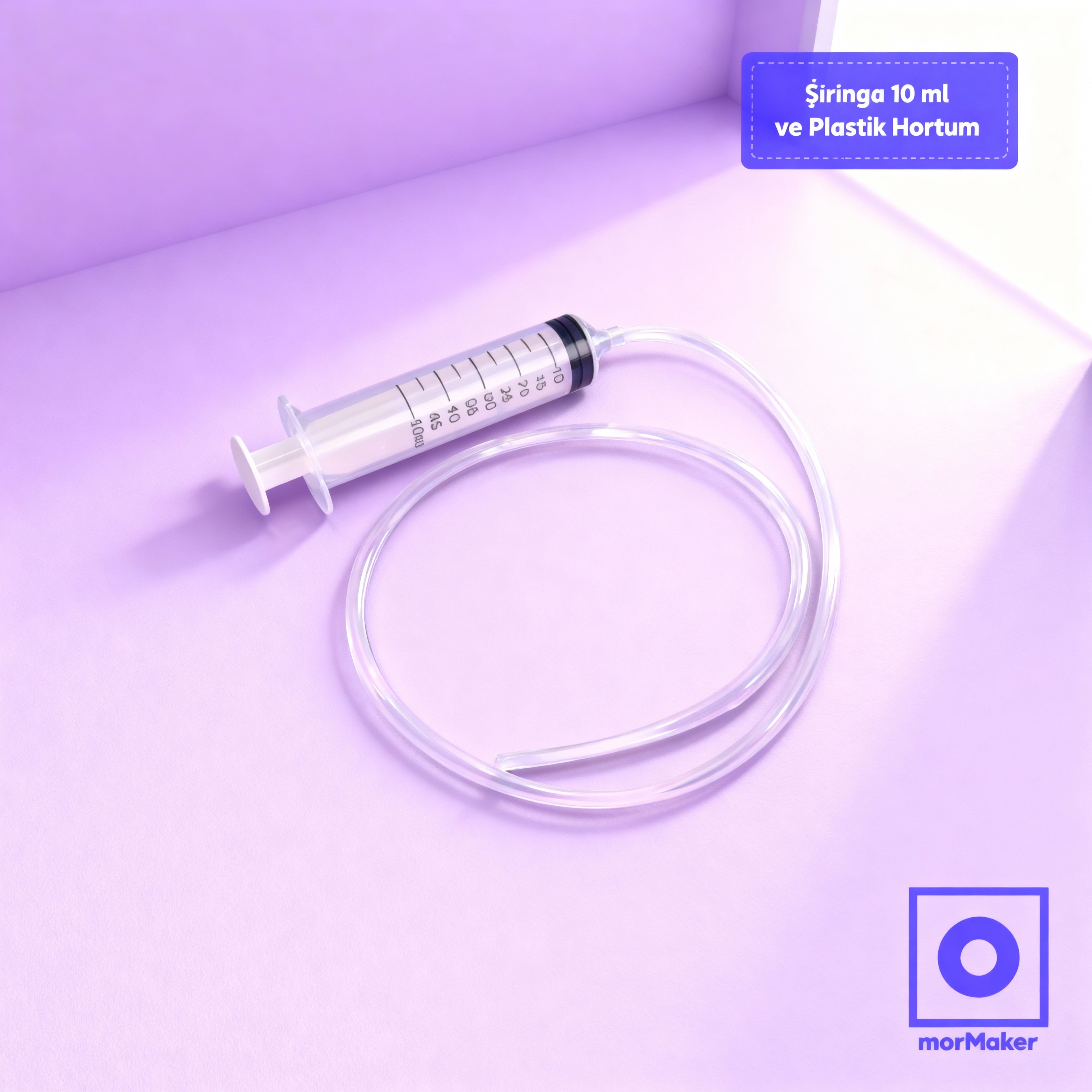 Plastik Şırınga 10 ml 30 cm Hortumlu