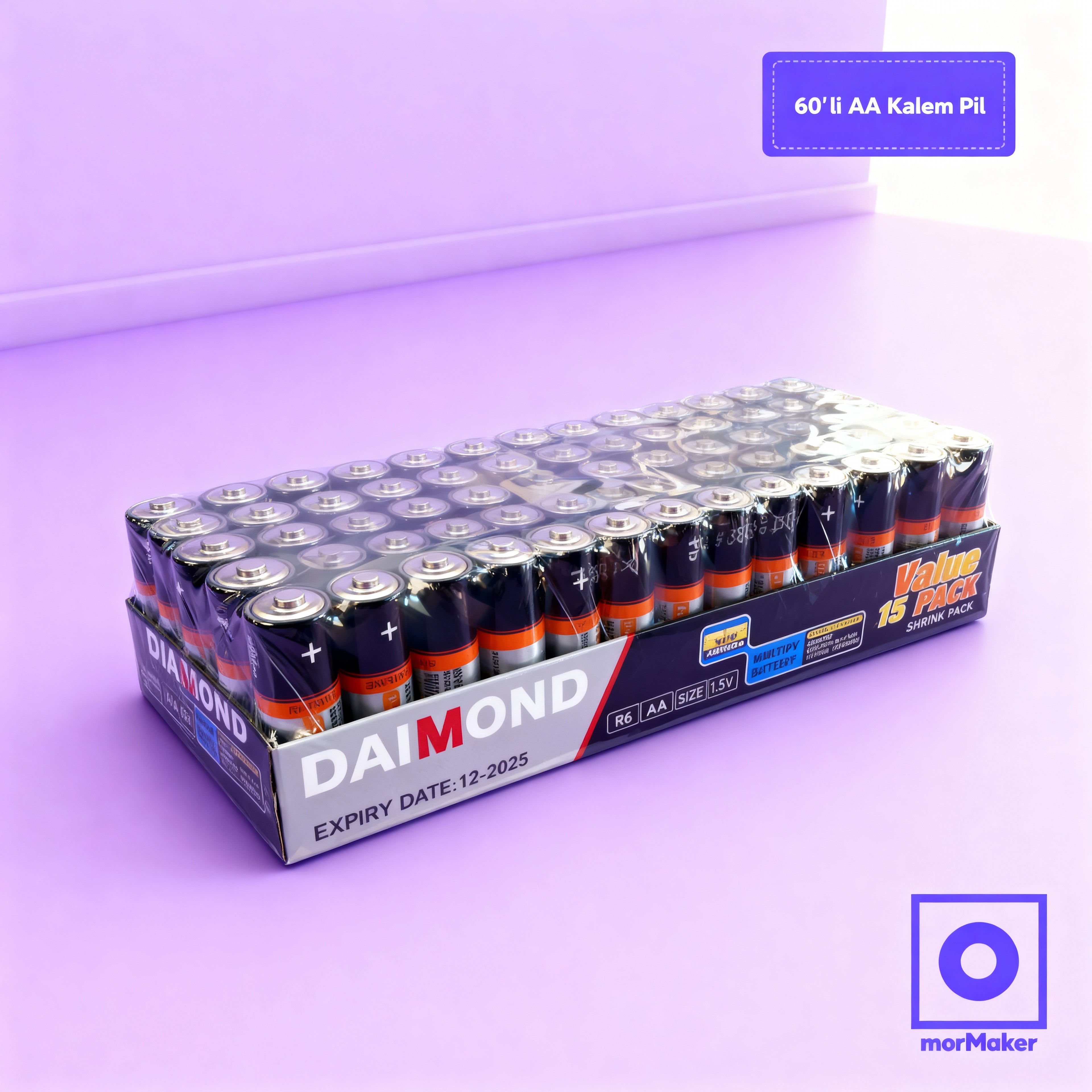 Daimond AA Kalem Pil 60 Adet