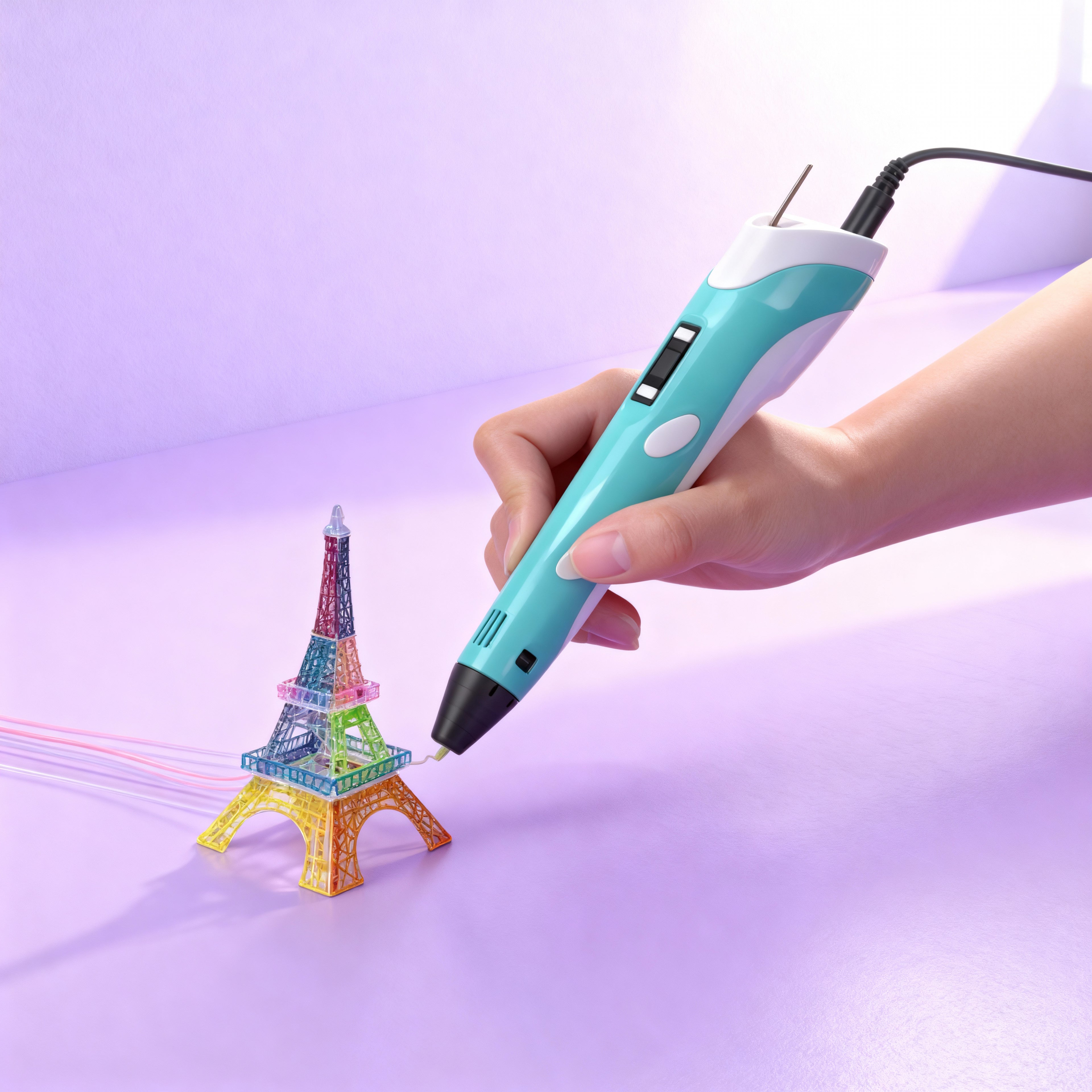 3D Kalem ve 5 Renk Flament Toplam 50 Metre