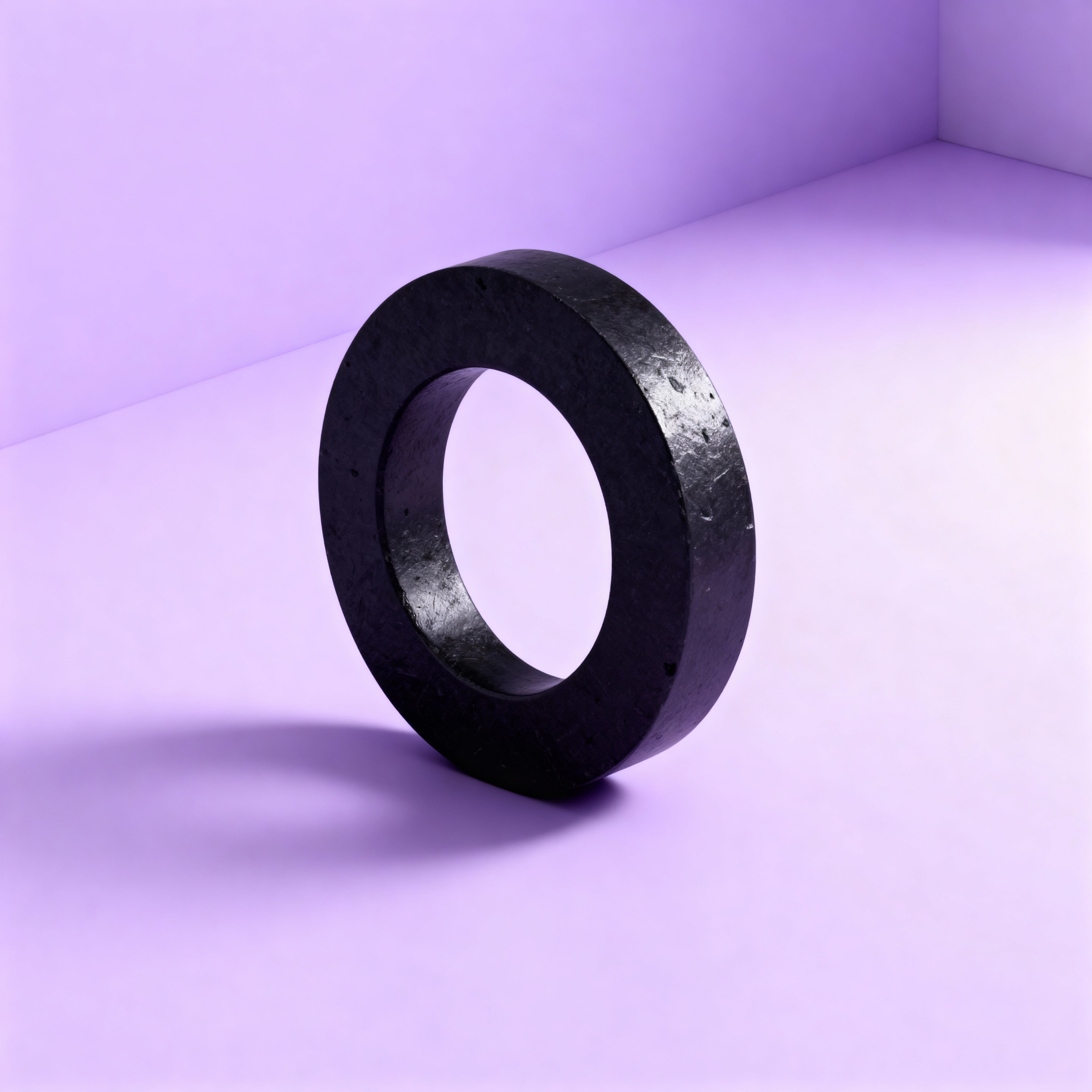 Siyah Halka Mıknatıs Delikli 10'lu 1.5 cm Çap